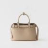 Prada Buckle Small Leather Handbag with Double Belt