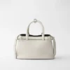 Prada Buckle Small Leather Handbag with Double Belt
