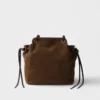 Prada Carry Medium Suede Tote Bag