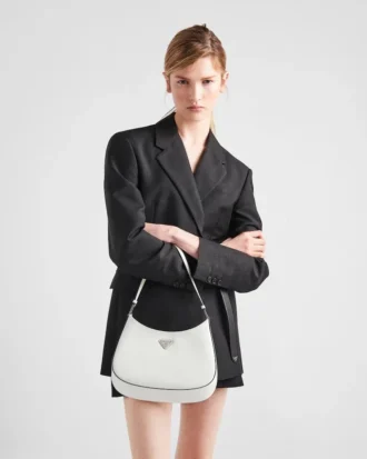 Prada Cleo Brushed Leather Shoulder Bag