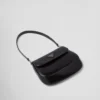 Prada Cleo Small Brushed Leather Shoulder Bag with Flap