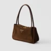 Prada Darling Medium Suede Shoulder Bag