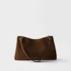 Prada Etude Large Suede Shoulder Bag