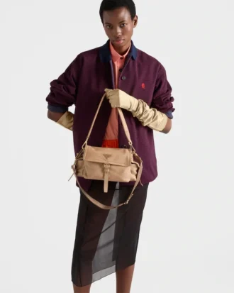 Prada Explore Medium Nappa Leather Shoulder Bag with Flap