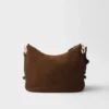 Prada Fold Large Suede Bag