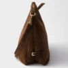 Prada Fold Large Suede Bag