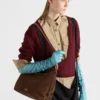 Prada Fold Large Suede Bag