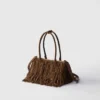 Prada Galleria Medium Suede Bag with Fringe