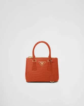 Prada Galleria Mini Crocodile Leather Bag