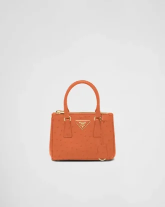 Prada Galleria Mini Ostrich Leather Bag