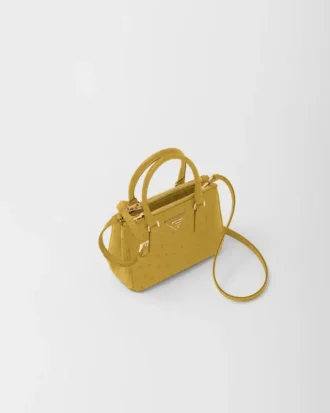 Prada Galleria Mini Ostrich Leather Bag