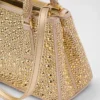 Prada Galleria Mini Satin Bag with Crystals