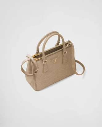 Prada Galleria Small Crocodile Leather Bag
