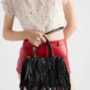 Prada Galleria Small Leather Bag with Fringe