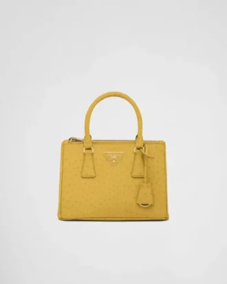 Prada Galleria Small Ostrich Leather Bag