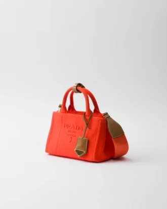 Prada Jardiniare Mini Cotton Canvas Handbag