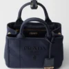 Prada Jardiniare Mini Cotton Canvas Handbag