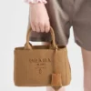 Prada Jardiniare Mini Cotton Canvas Handbag