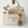 Prada Jardiniare Mini Linen Blend Bag