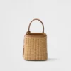 Prada Panier Mini Wicker and Leather Bag