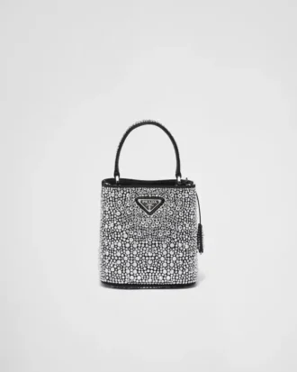 Prada Panier Satin Bag with Crystals