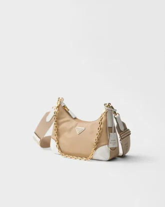 Prada Re-Edition 2005 Re-Nylon and Saffiano Leather Bag with Charm