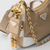 Prada Re-Edition 2005 Re-Nylon and Saffiano Leather Bag with Charm