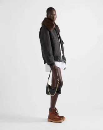 Prada Re-Edition Mini Naplak Patent Leather Bag