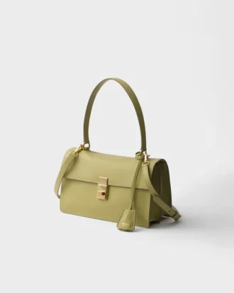 Prada Soft Sound Medium Leather Shoulder Bag