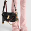 Prada Soft Sound Small Leather Shoulder Bag with Charms