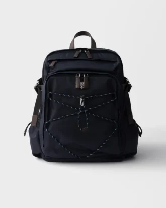 Prada Speedrock Re-Nylon and Leather Backpack