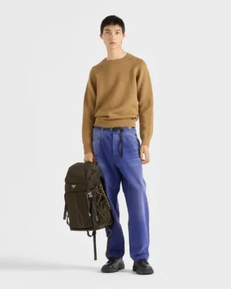 Prada Speedrock Re-Nylon and Leather Backpack