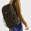 Prada Speedrock Re-Nylon and Leather Backpack