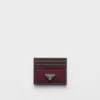 Prada Speedrock Re-Nylon and Leather Card Holder