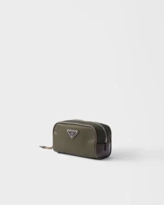 Prada Speedrock Re-Nylon and Leather Pouch