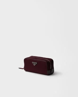 Prada Speedrock Re-Nylon and Leather Pouch