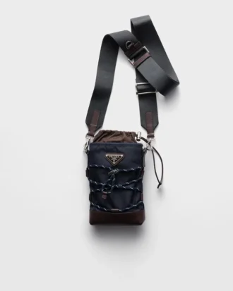 Prada Speedrock Re-Nylon and Leather Smartphone Case