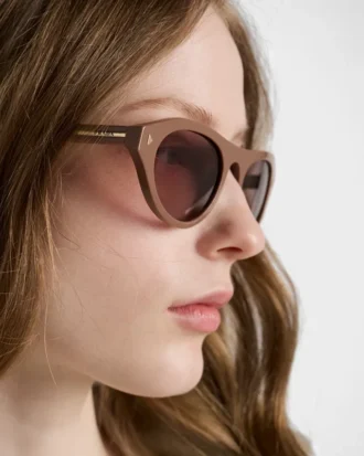 Prada Sunglasses with the Iconic Metal Plaque