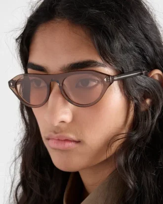 Prada Sunglasses with the Iconic Metal Plaque