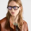 Prada Sunglasses with the Iconic Metal Plaque