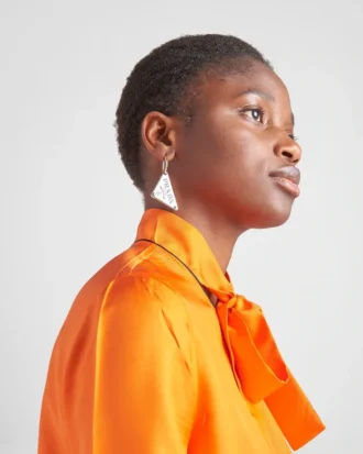 Prada Symbole Pendant Right Earring