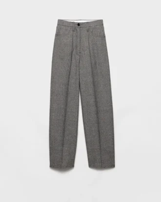 Prince of Wales Check Moulina Wool Pants