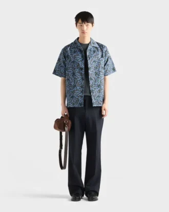 Printed Cotton Bowling Shirt