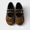 Printed Leather Ballerinas