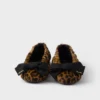 Printed Leather Ballerinas with Bow