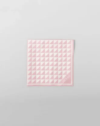 Printed Silk Twill Scarf 55