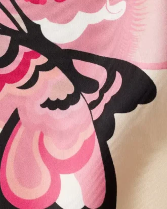 Printed Silk Twill Scarf 55