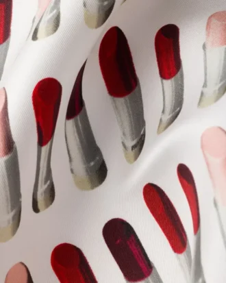 Printed Silk Twill Scarf 55