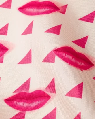 Printed Silk Twill Scarf 55