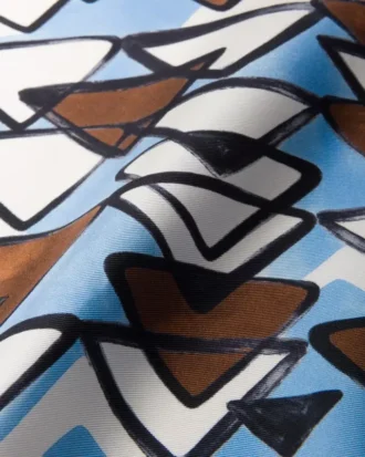 Printed Silk Twill Scarf 55